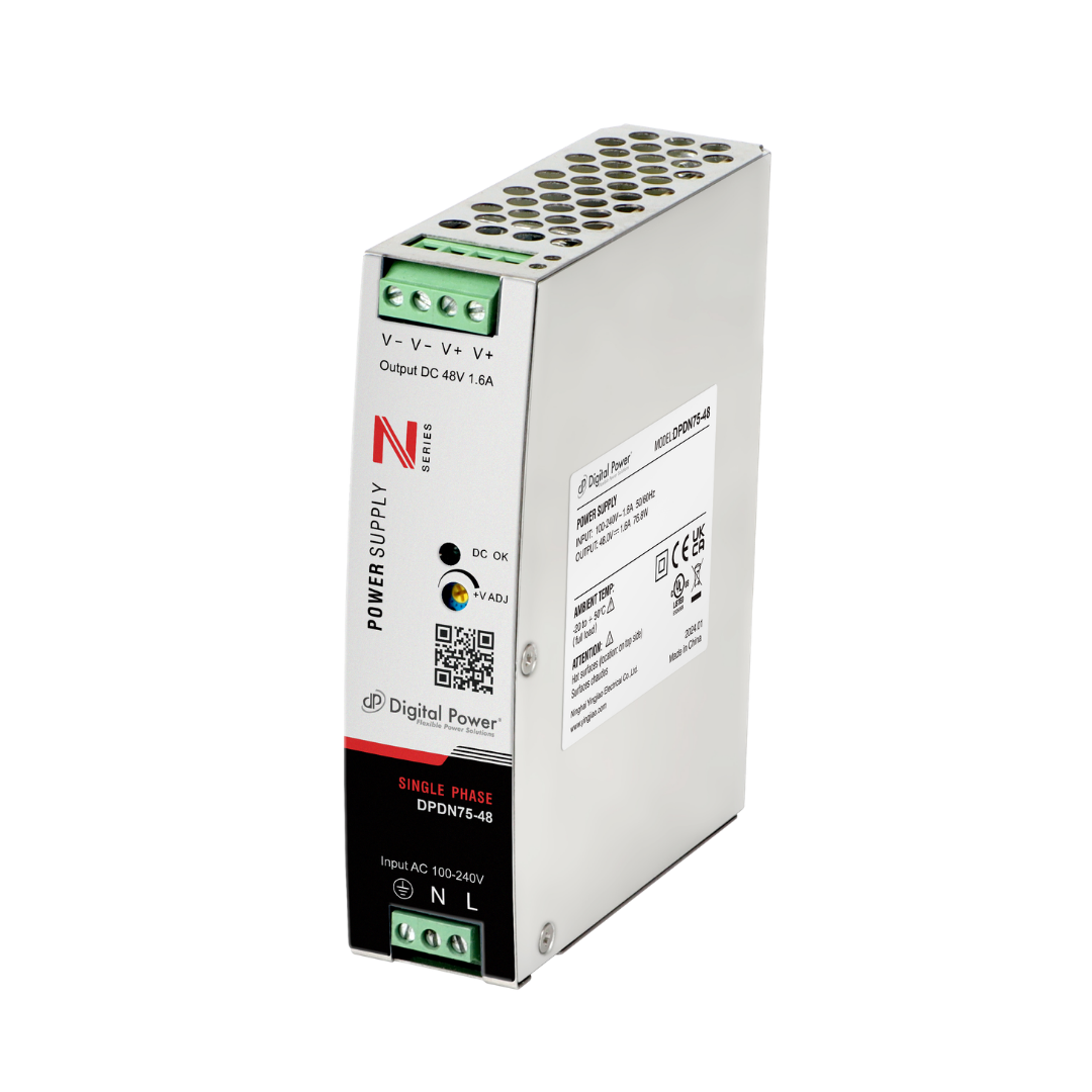 Metal Case 75.6 W~ 76.8 W DIN Rail AC-DC Power Supply